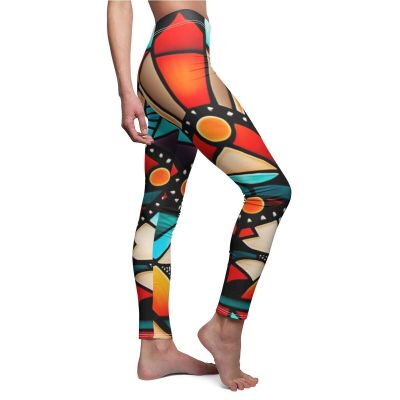 Womens Skinny Casual Leggings All Over Print Southwestern Navajo Native American